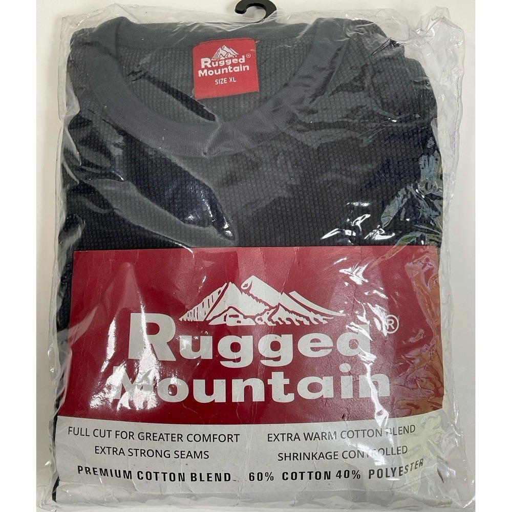 NIP Men's Rugged Mountain Waffle Knit Thermal Underwear Long Johns Set Navy - XL